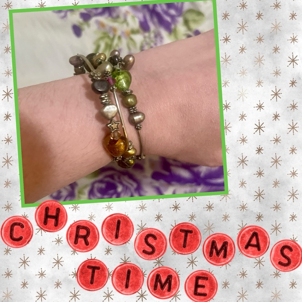 Beaded, wrap around bracelet